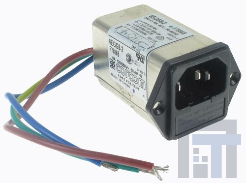 6EGG8-2 Модули подачи электропитания переменного тока 6A IEC - WIRE LEAD FLANGE MOUNT