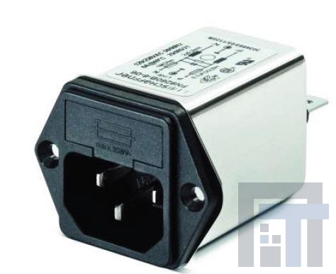 FN9260S-10-06-20 Модули подачи электропитания переменного тока 10A 373uA 0.2mH snap-in IEC Filter