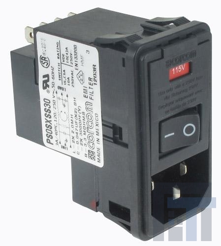 PS0SXSS30 Модули подачи электропитания переменного тока 3A DPST 1 FUSE SNAP IN MOUNT