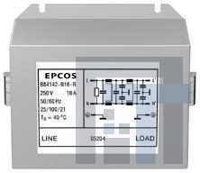 B84142B12R Фильтры цепи питания 12A 250V 2-LINE