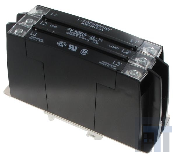 FN3026HL-20-71 Фильтры цепи питания 20A 11kW DIN-rail mount