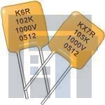 ACRO6D103KGS Многослойные керамические конденсаторы - покрытие с содержанием свинца ACRO6 0.01uF 100volts C0G 10%