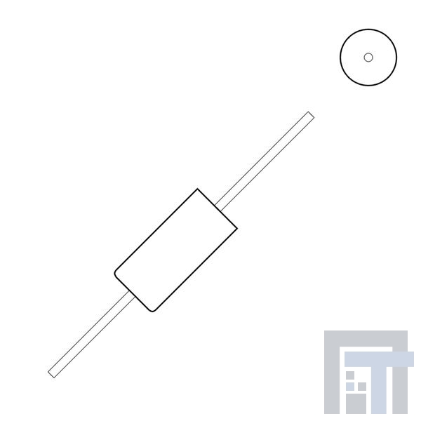 T222A105K020MS Танталовые конденсаторы - твердые, с выводами 20V 1.0UF 10%