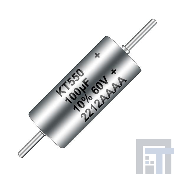 T551B107K060AH Танталовые конденсаторы - твердые, с выводами 60volts 100uF 10%