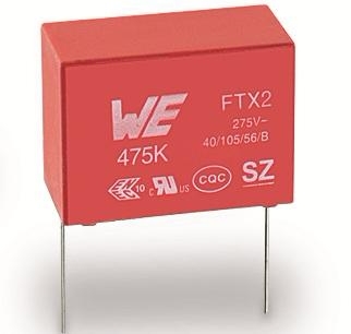 890324025025 Пленочные конденсаторы WCAP-FTX2 20mm Lead 0.18uF 10% 275VAC
