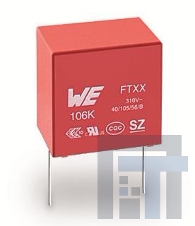 890334023004 Пленочные конденсаторы WCAP-FTXX 20mm Lead 0.0082uF 10% 310VAC