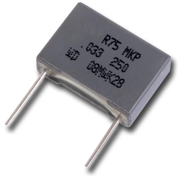 R76QR3100SE40J Пленочные конденсаторы 1000vdc 0.1uF 5% Dbl Metalzd PP27.5mm