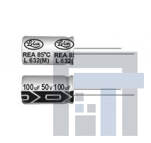 REA100M2EBK-1016P Алюминиевые электролитические конденсаторы с выводами 250V 10uF 20% 10x12.5mm