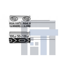 RGA470M1EBK-0511P Алюминиевые электролитические конденсаторы с выводами 25V 47uF 105C 5x11 mm