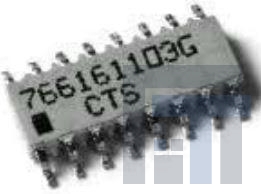 766143222GP Резисторные сборки и массивы 2.2Kohms 14Pin 2% Isolated