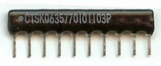 770101101p Резисторные сборки и массивы 100ohms 10Pin 2% Bussed