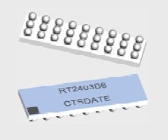 RT1710B7TR7 Резисторные сборки и массивы 1mm pitch 4 x 8 R1=100 Ohm