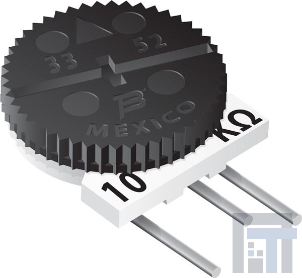 3352H-1-100LF Подстроечные резисторы - сквозное отверстие 3/8