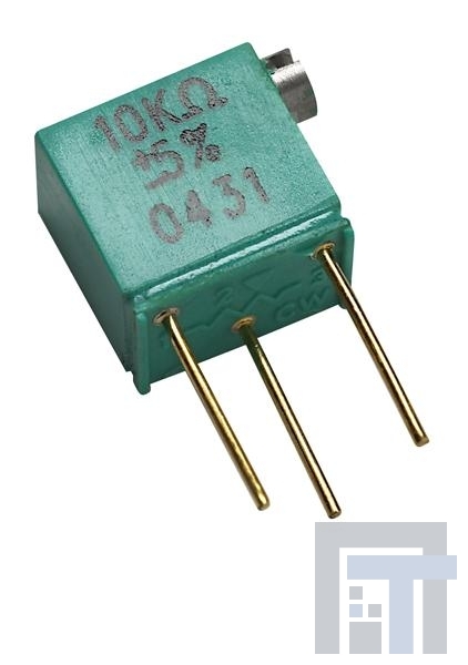 Y505310K0000J0L Подстроечные резисторы - сквозное отверстие 10Kohms 5% 1/4w