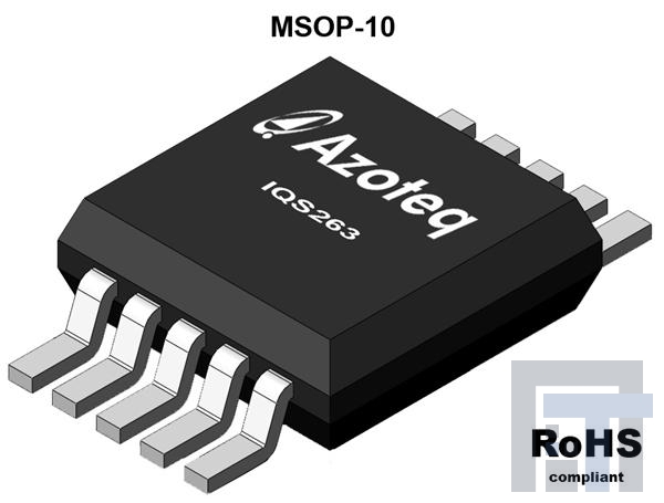 IQS263-MSR Контроллеры сенсорных экранов Touch/Prox/Slider Scroll Wheel w/I2C