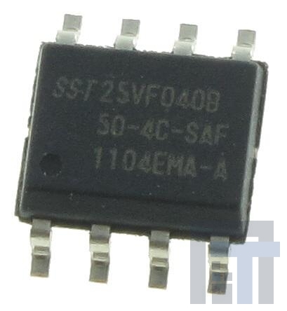 SST25VF040B-50-4C-SAF Флэш-память FLASH MEMORY 4M (512Kx8) 50MHz