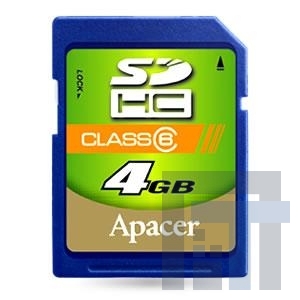 AP4GSDHC6-B Карты памяти Consumer SDHC Class 6 4GB