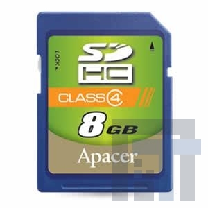 AP8GSDHC4-B Карты памяти SD (HC) CARD 8GB COMMERCIAL CLASS 4