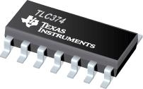 TLC374CNS Аналоговые компараторы Quad Gen Purpose LinCMOS