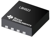 LM4923LQX-NOPB Усилители звука 1.1 Watt Fully Differential Audio Power Amplifier With Shutdown Select 8-WQFN -40 to 85