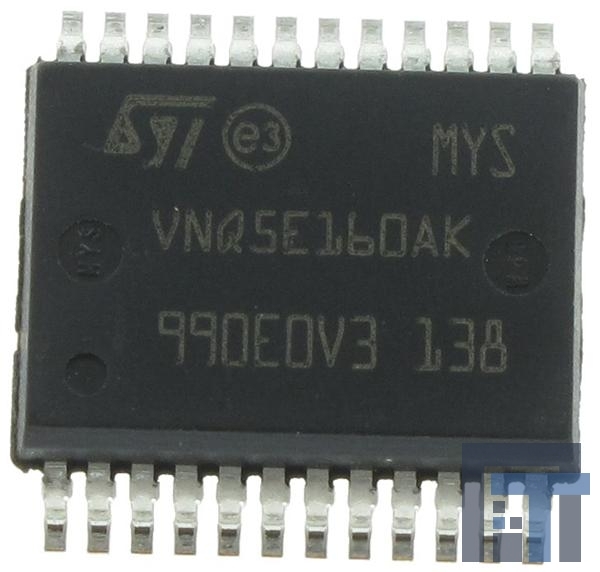 VNQ5E160AKTR-E Драйверы для управления затвором QUAD CH HI-SIDE DRVR W/ANALOG CRRNT SNSE