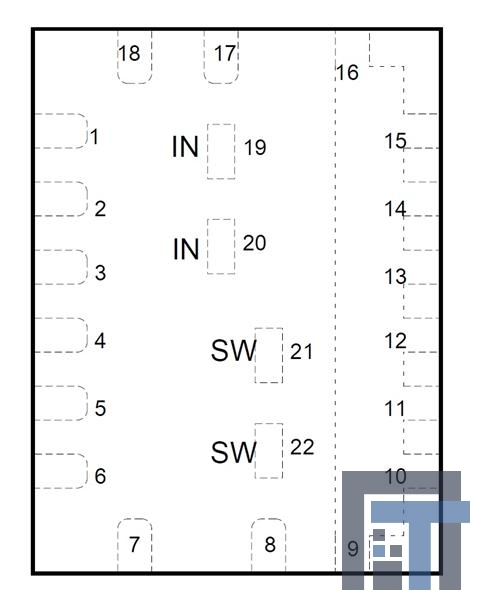 MP8606DL-LF-P Регуляторы напряжения - Импульсные регуляторы 6A, 6.5V, Sync Step-Down Converter