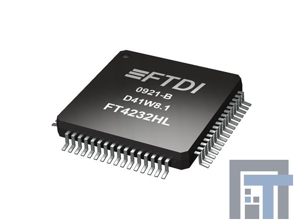 FT4232HL-REEL ИС, интерфейс USB USB HS to Quad UART/ SPI/JTAG/I2C LQFP-64