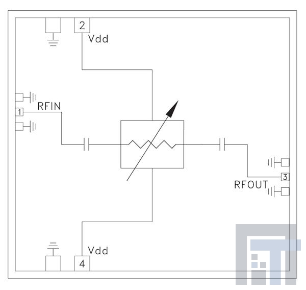 HMC-VVD104 Аттенюаторы MMIC PIN Diode Variable atten 70-86 GHz