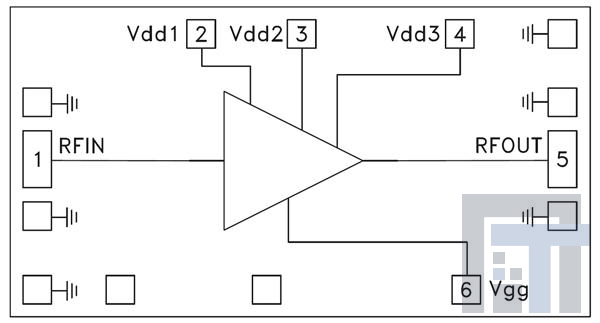 HMC499 РЧ-усилитель Medium pow amp Chip  21 - 32 GHz