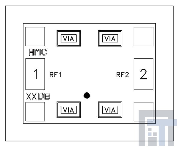 HMC651-SX Аттенюаторы GaAs MMIC 12-mil Thru Line DC-65 GHz