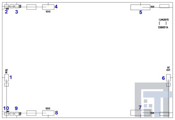 TGA2219 РЧ-усилитель 13.4-16.5GHz 25W GaN SSG >33dB PAE >28%