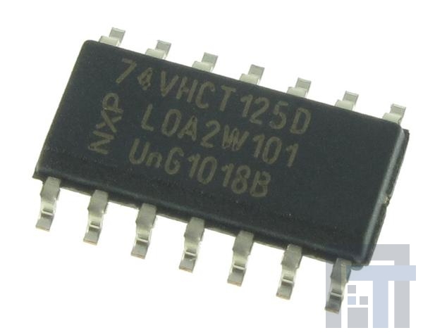 74vhct125d,118 Буферы и линейные аппаратные драйверы CMOS 4CH NON-INVERT