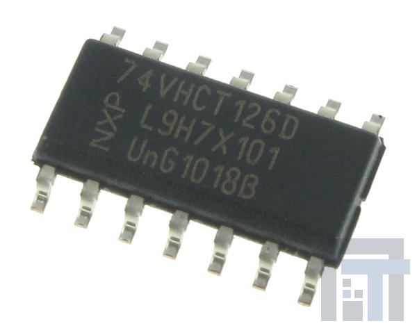 74vhct126d,118 Буферы и линейные аппаратные драйверы CMOS 4CH NON-INVERT