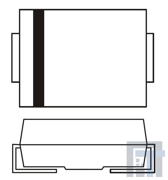 B2100A-13-F Диоды и выпрямители Шоттки 2.0A Schotty Rect 100V 2A 0.79Vf
