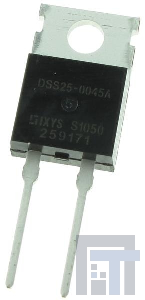 DSS25-0045A Диоды и выпрямители Шоттки DIODE SCHOTTKY 45V 25A TO-220AC