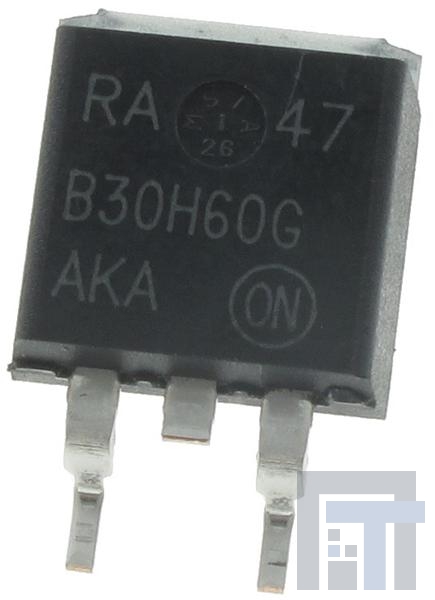 MBRB30H60CTT4G Диоды и выпрямители Шоттки 30A/60V H-SERIES D2PAK