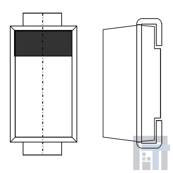 RB055LA-40TR Диоды и выпрямители Шоттки DIODE SCHOTTKY 40V 3A 2PIN PMDT