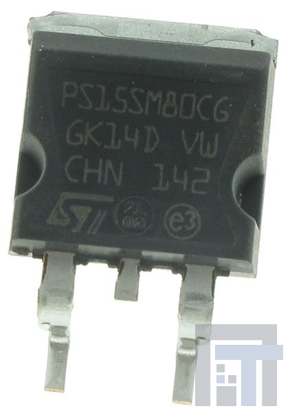 STPS15SM80CG-TR Диоды и выпрямители Шоттки Dual Schottky 80V 2 x 7.5A IF 485 mV