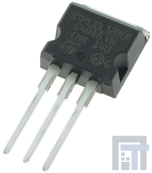 STPS30L120CR Диоды и выпрямители Шоттки High Junction Temp 120V 0.51VF 12pF