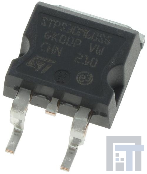 STPS30M60SG-TR Диоды и выпрямители Шоттки 60V PWR Schottky REC 0.380 V High PWR