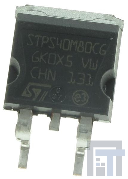 STPS40M80CG-TR Диоды и выпрямители Шоттки Dual Schottky 80V 475mV Vf High Temp