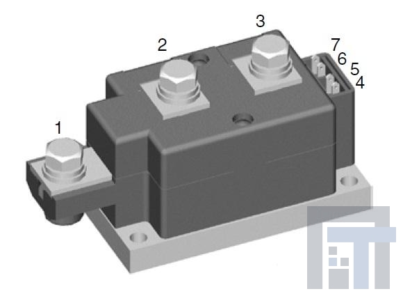 MCC255-14IO1 Дискретные полупроводниковые модули 255 Amps 1400V