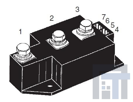 MCC310-14IO1 Дискретные полупроводниковые модули MOD THYRISTOR DUAL 1400V 320 AMP