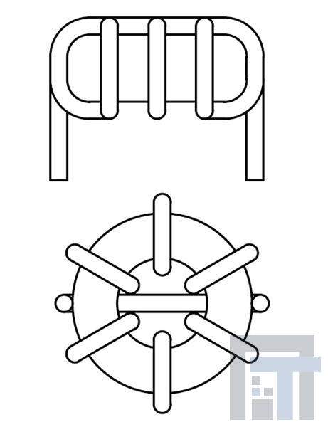 2000-100-h-rc Катушки постоянной индуктивности  10uH 15% Horizontal