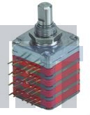 25BP15-Q-1-24F Кодеры Encoder, Perpendicular terminals, 15°, quadrature, 1 deck, 24 positions, fixed stop