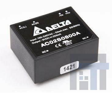 AC02D0803A Импульсные источники питания AC/DC Power Module 8Vout, 3.3Vout, 2W