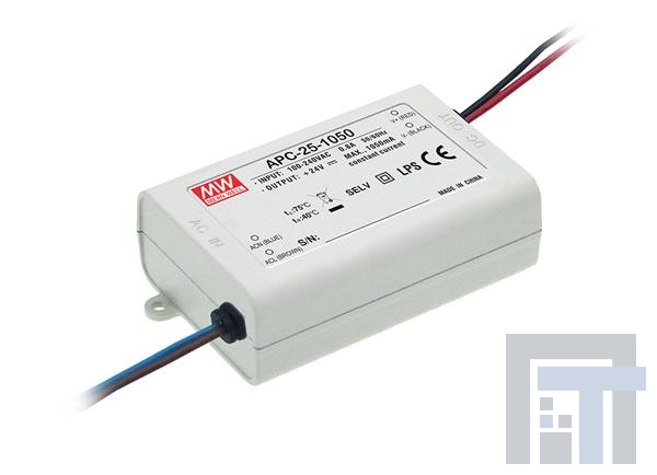 APC-25-1050 Блоки питания для светодиодов 25.2W 9-24V 1050mA CC LED PS