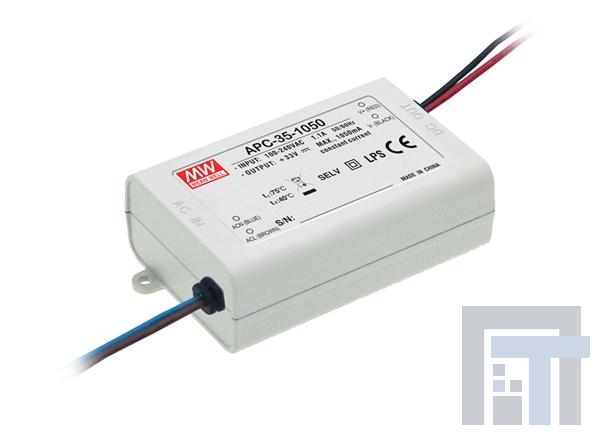 APC-35-1050 Блоки питания для светодиодов 34.7W 11-33V 1050mA CC LED PS