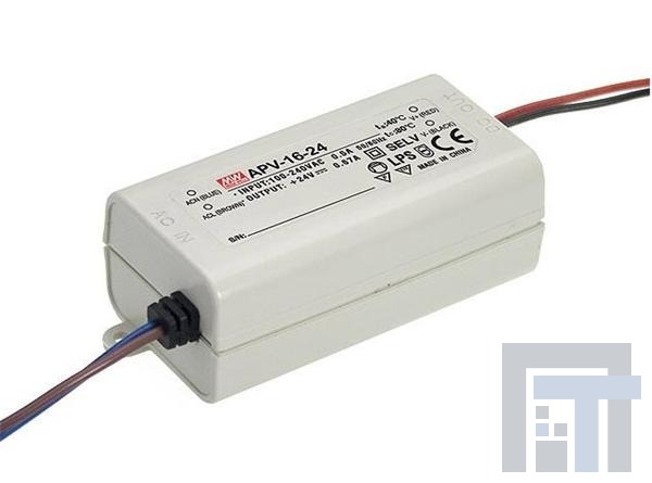 APV-16-15 Блоки питания для светодиодов 15W 15V 1A 90-264VAC Constant V