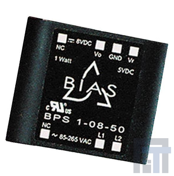 BPSX-1-08-50 Модули питания переменного/постоянного тока 1W 8V, 5V DUAL 85-265V Extreme Temp
